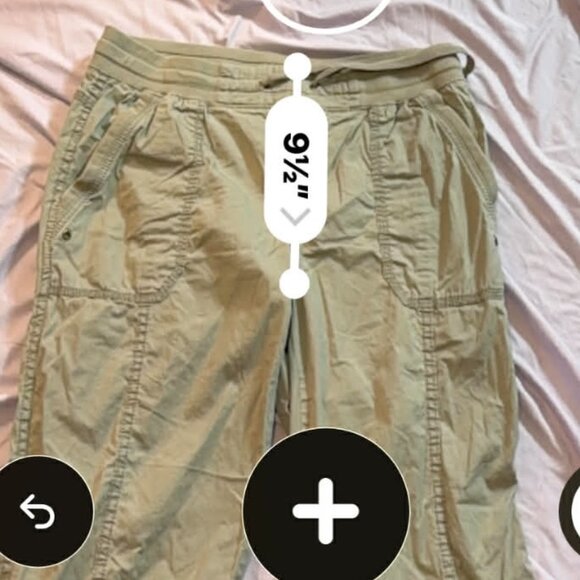 TWO pairs Caffe Marrakesh Cargo Capri Pants -1 Light Green & 1 Khaki Tan SIZE 6 - Picture 8 of 13